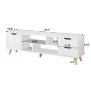 Picture of Boxline White and wooden TV Stand 