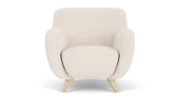 Picture of Fluffy Natural wood Armchair 