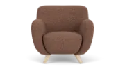 Picture of Fluffy Natural wood Armchair 