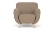 Picture of Fluffy Natural wood Armchair 
