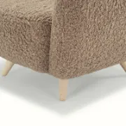 Picture of Fluffy Natural wood Armchair 